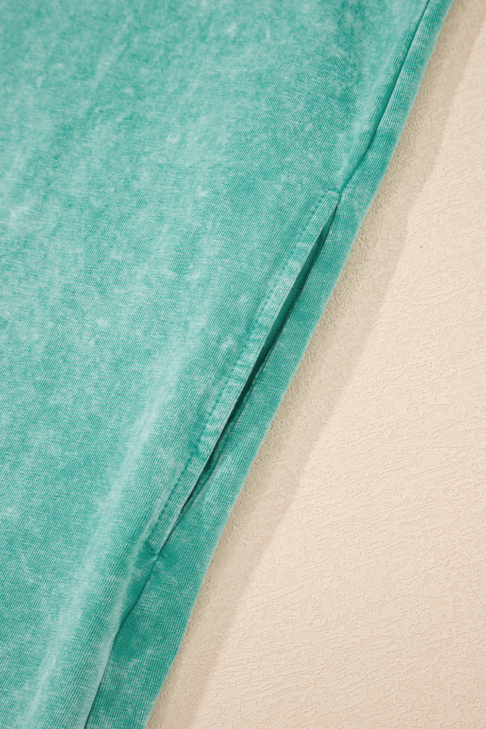 Sea Green Mineral Wash Tank Mini Dress with Pockets