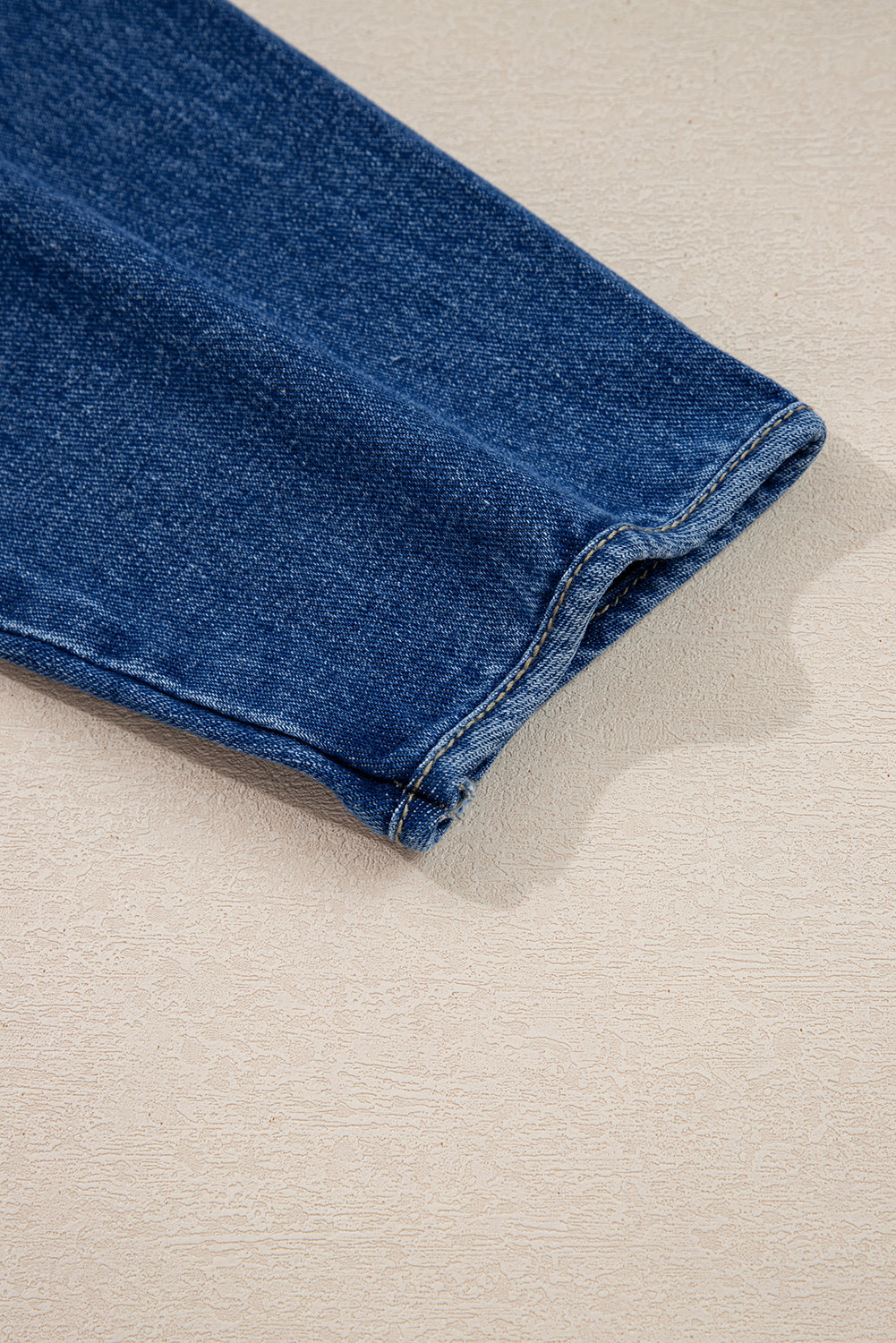 Sail Blue Vintage Fastening Big Patched Pockets Straight Cut Deep Wash Denim Jacket