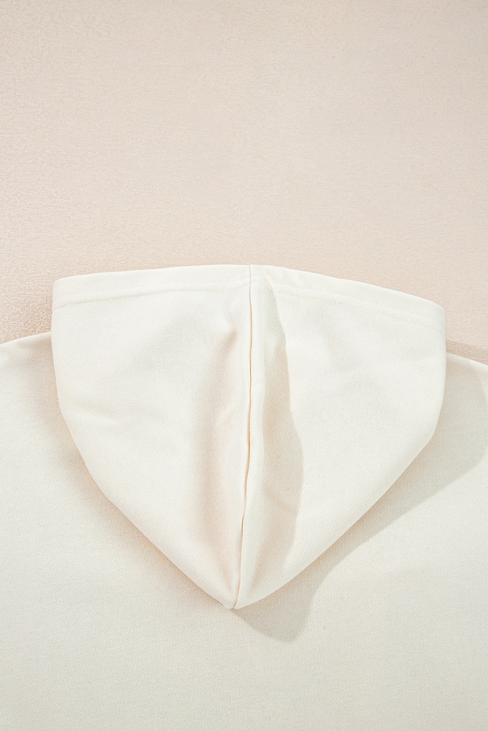 White Solid Color Cute Bow Detail Loose Hoodie