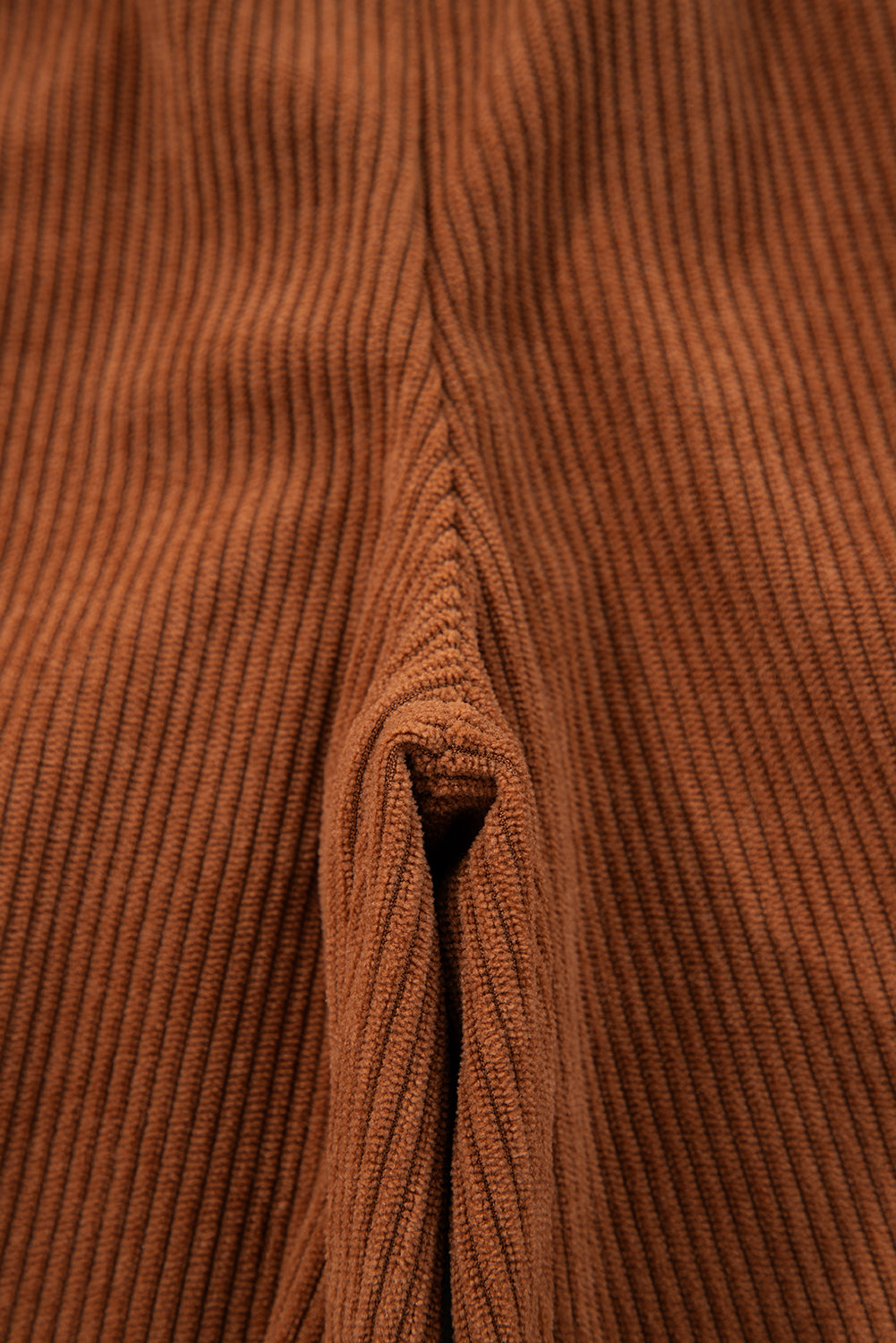 Chestnut Drawstring Elastic Waist Casual Corduroy Pants
