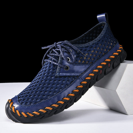 Men's Casual Lightweight Slip-on Plus Size Sports Mesh Shoes