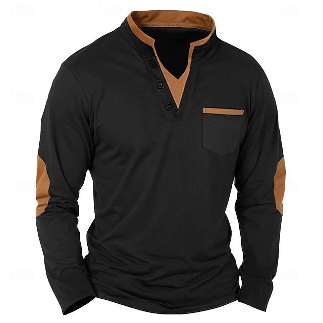 Men's long sleeved T-shirt top
