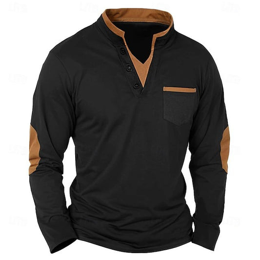 Men's long sleeved T-shirt top