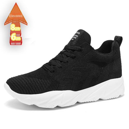 Height-Enhancing 8CM Men's Shoes, Sports Shoes,Mesh Casual Shoes, Soft Sole