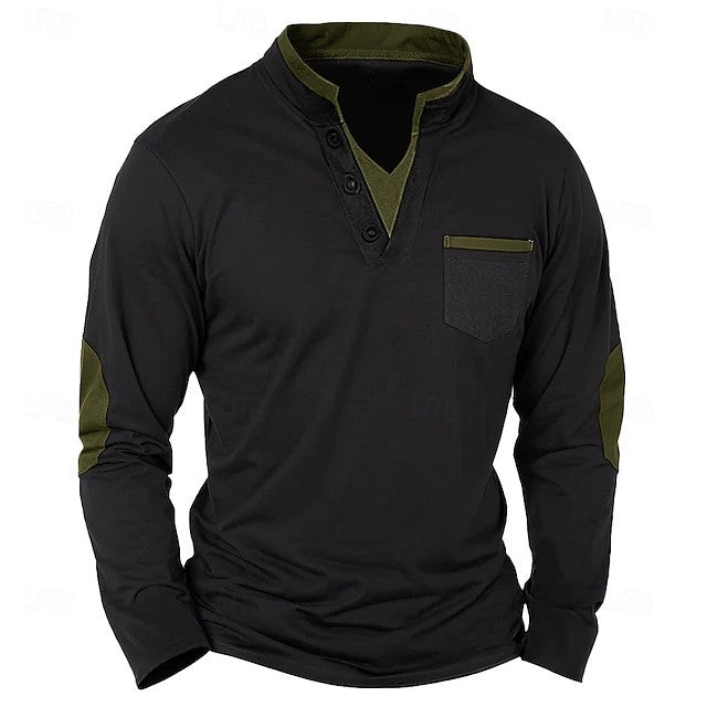 Men's long sleeved T-shirt top