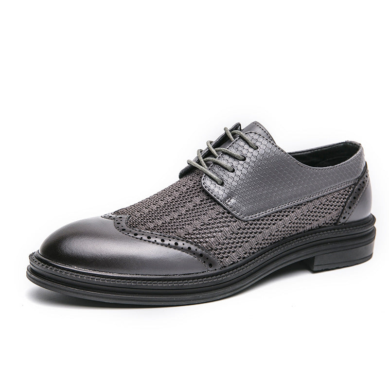 Plus Size Hollow-out Brogue Men's Shoes