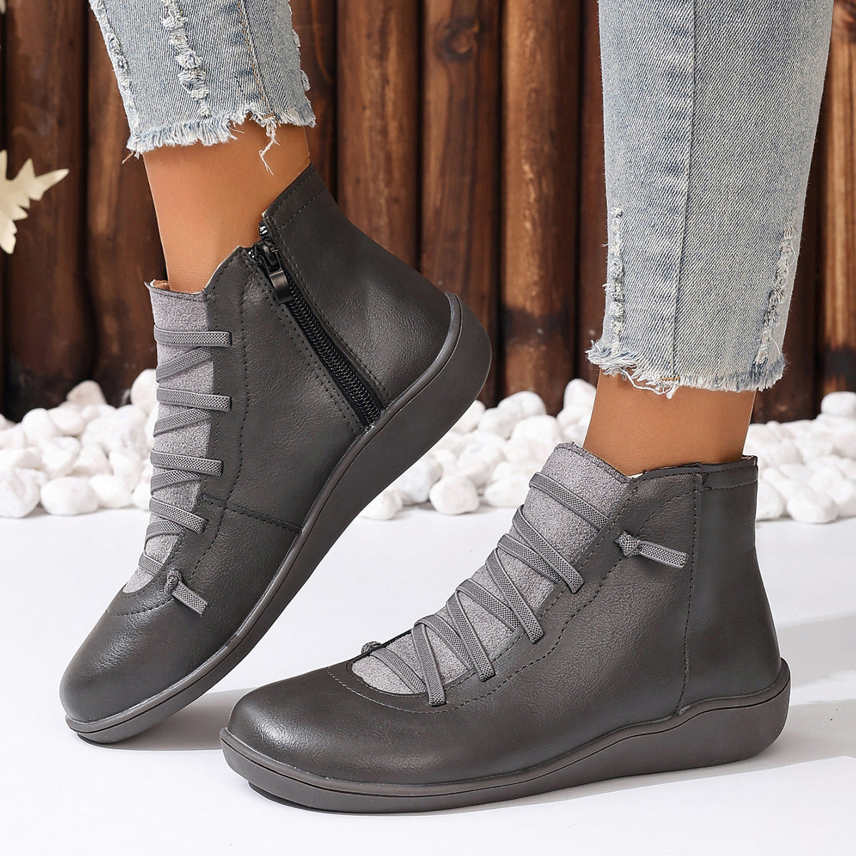 Female Plus Size British Martin Boots Casual Boots