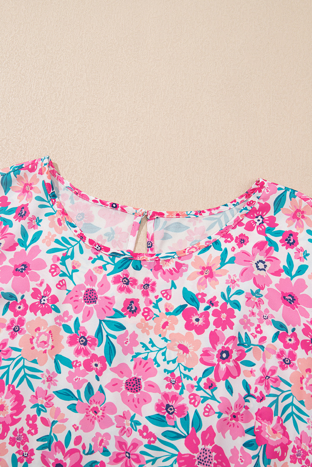 White Plus Size Floral Print Frilled Short Sleeve Flare Dress