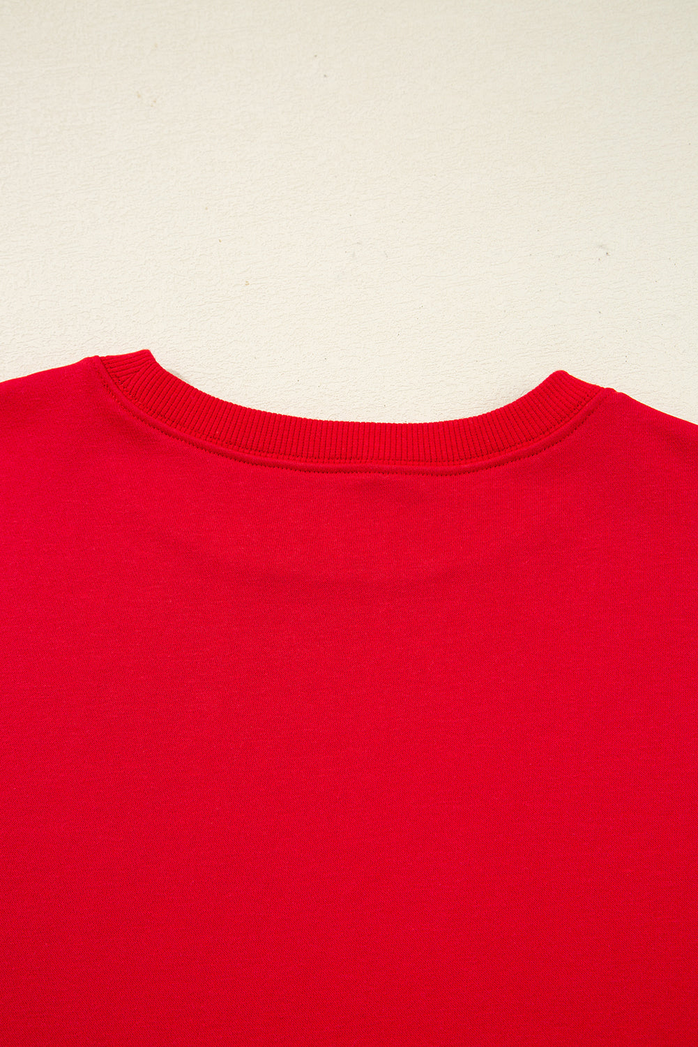 Fiery Red Varsity Striped Sleeve Drop Shoulder Sweatshirt and Short Set